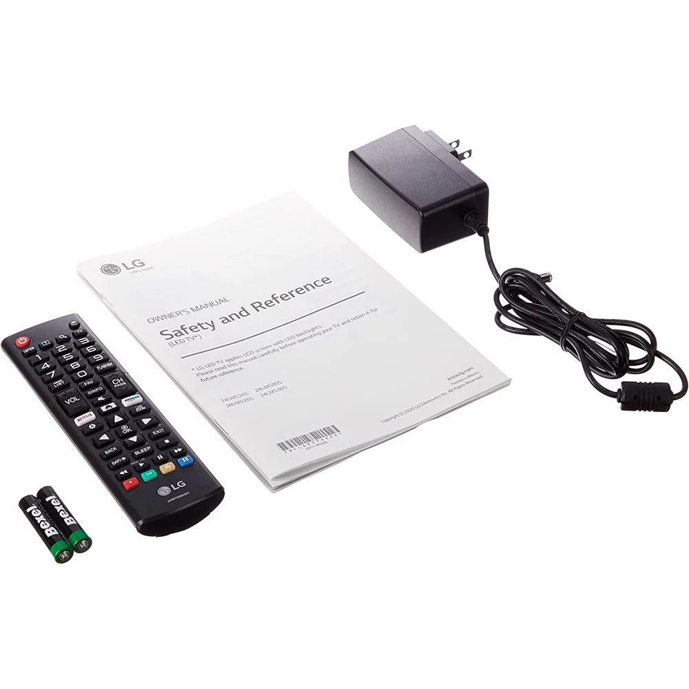 24LM520S-WU 24" Class HD Smart TV,23.6" Slim Flat Wall Mount Kit, Universal Screen Cleaner