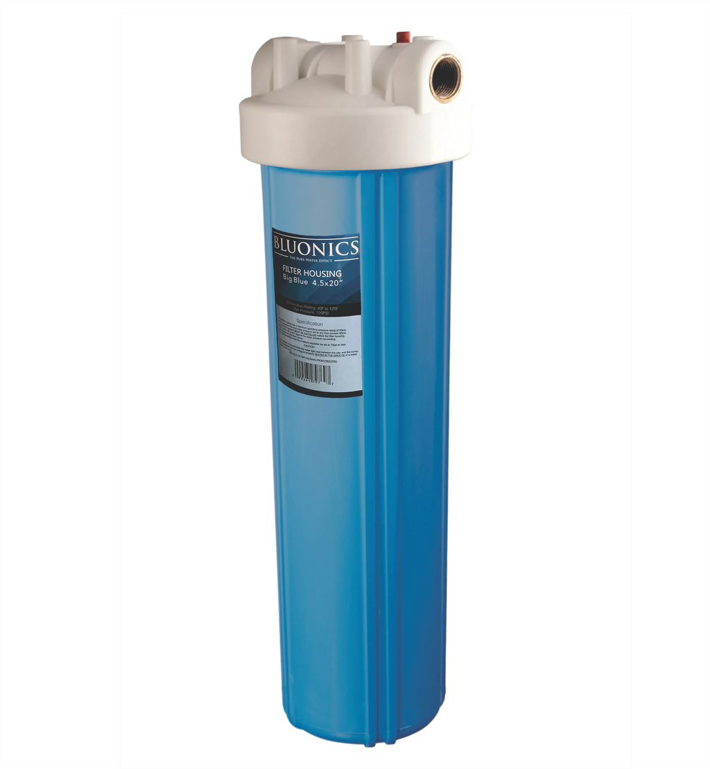 Bluonics 4.5"x20" Whole House aqua Filter Replacement Solid Blue Canister-Cap not included