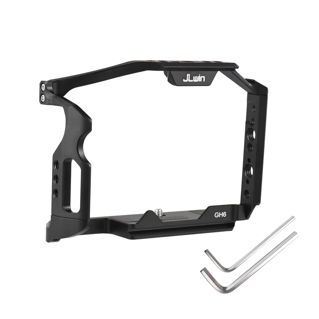 Dcenta  Camera Cage appropriate with  GH6 Aluminum Alloy Construction with Cold Shoe Mount and Extensive Threaded Holes