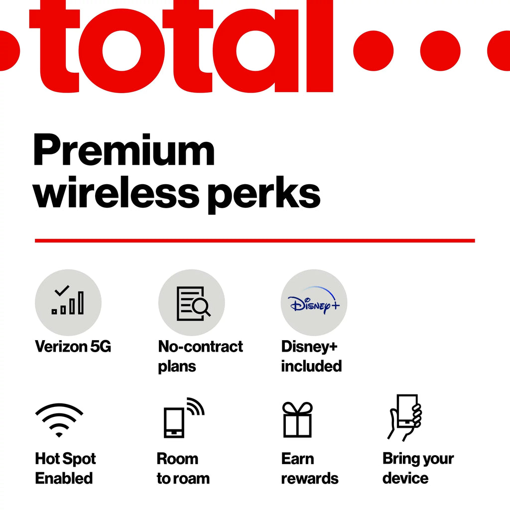 Total By Verizon  iPhone 15 Plus, 128GB, Black - Prepaid Smartphone