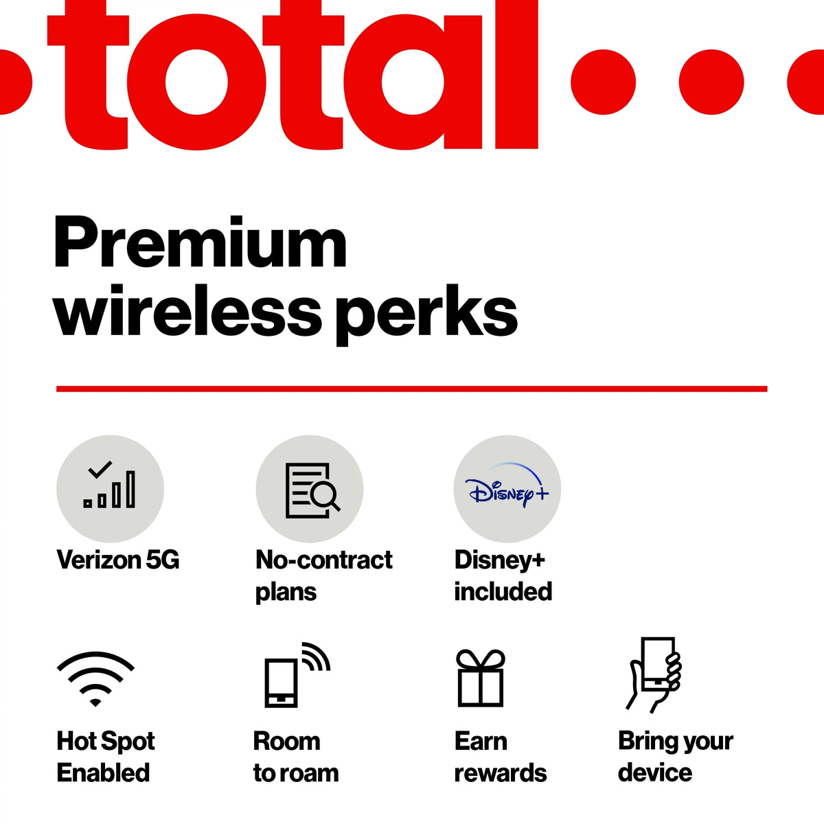 Total By Verizon  iPhone 15 Plus, 128GB, Black - Prepaid Smartphone