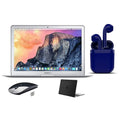 Restored  MacBook Air 13.3-inch  Core i5 4GB RAM Mac OS 256GB SSD Bundle: Wireless Mouse, Black Case, Bluetooth/Wireless Airbuds By Certified 2 Day Express (Refurbished)