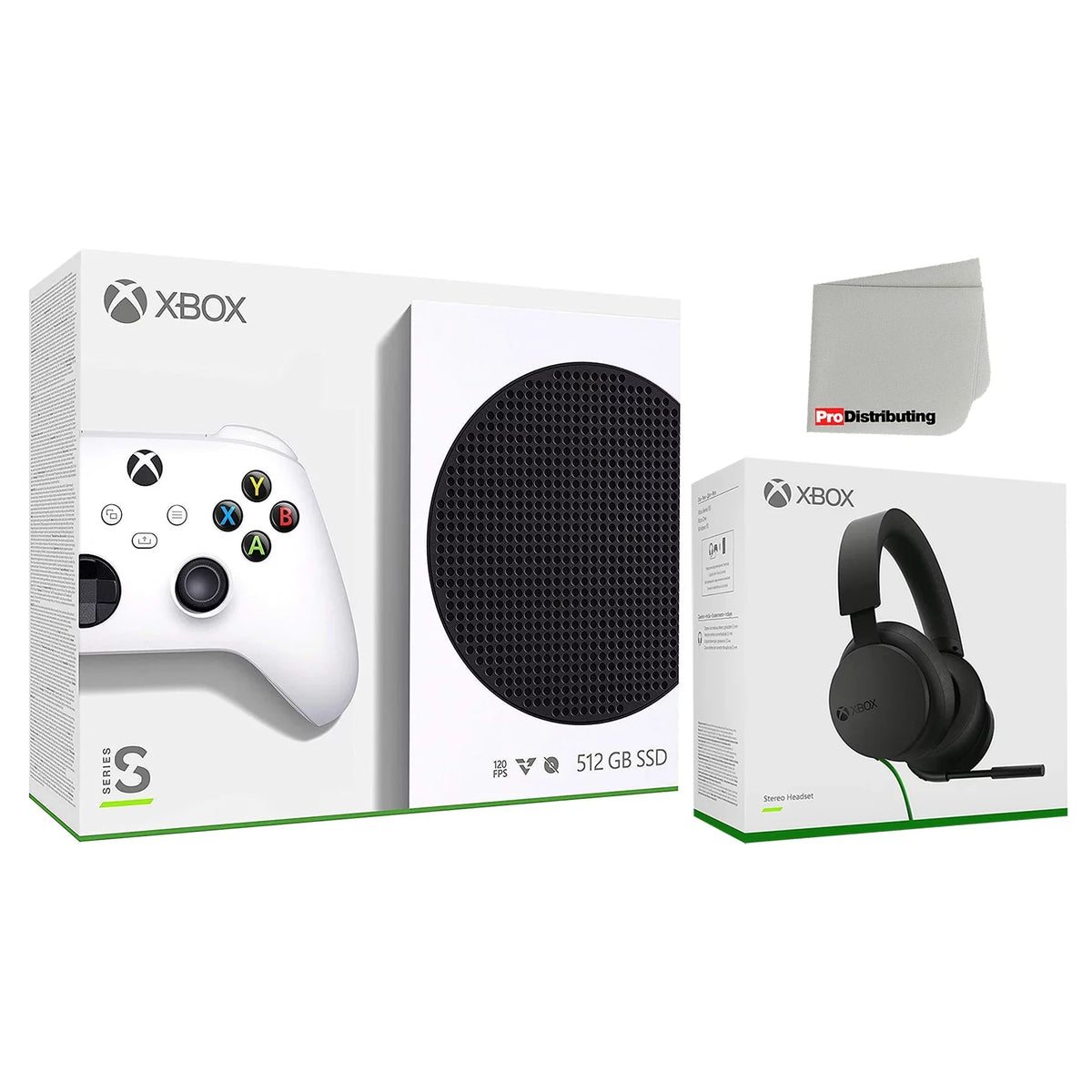 Xbox Series S 512GB Digital Console with Stereo Gaming Headset and Cleaning Cloth Bundle