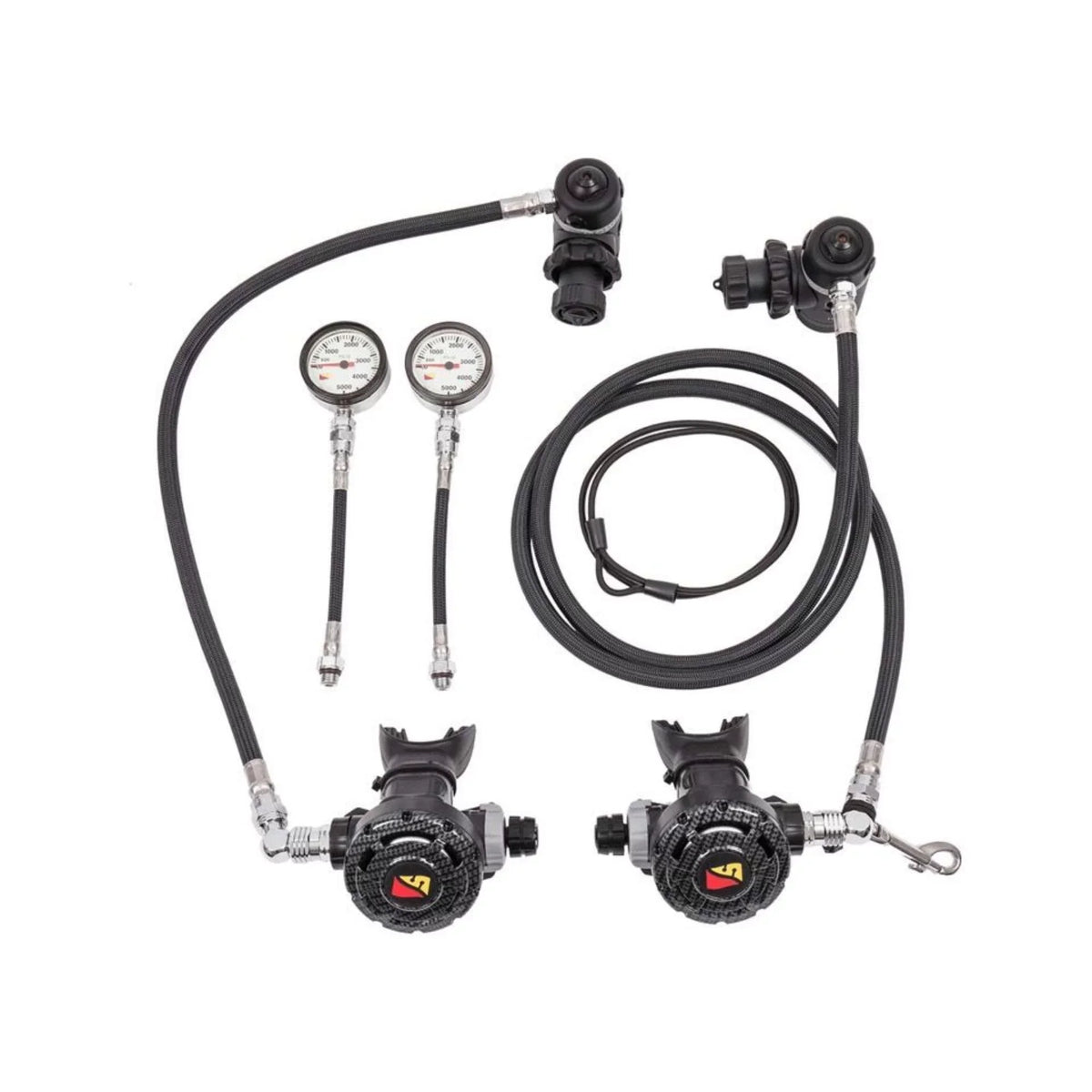 Dive Rite Sidemount Set 7' Right 22" Right with BAR SPG Regulator