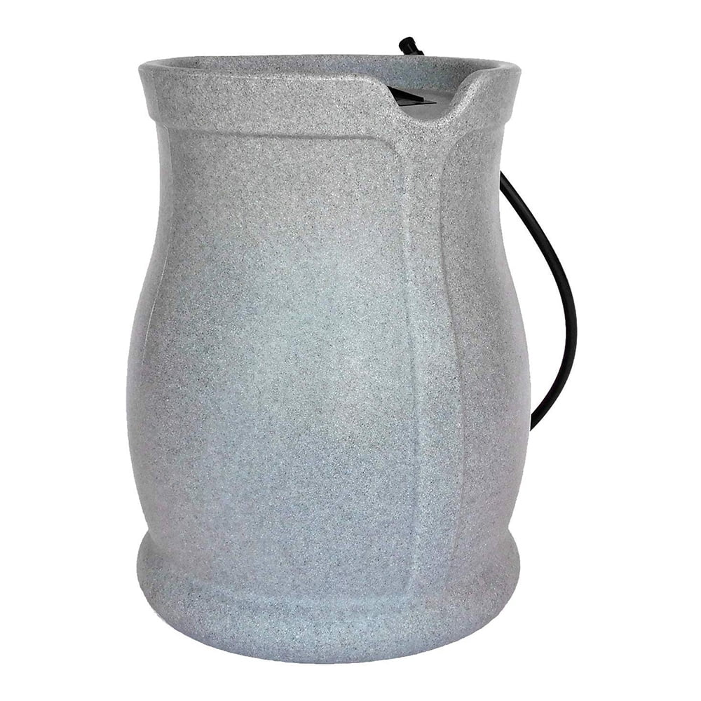 FCMP Outdoor aqua Irrigation 45 Gallons Catalina Rain Barrel, Granite (2 Pack)