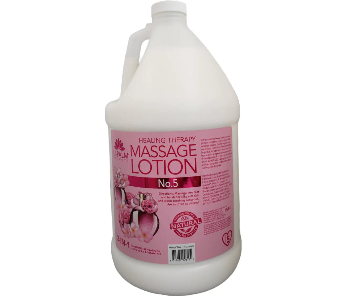 5 - size 1 Gallon. LaPalm Spa - Healing Therapy Body Massage Lotion No
